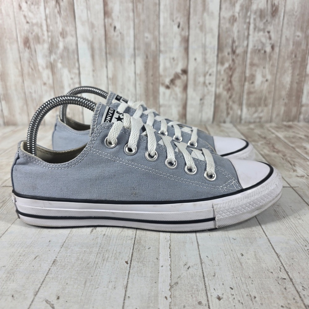 Converse Chuck Taylor All Star Low Top Light Blue Canvas Sneakers 170466F W7.5